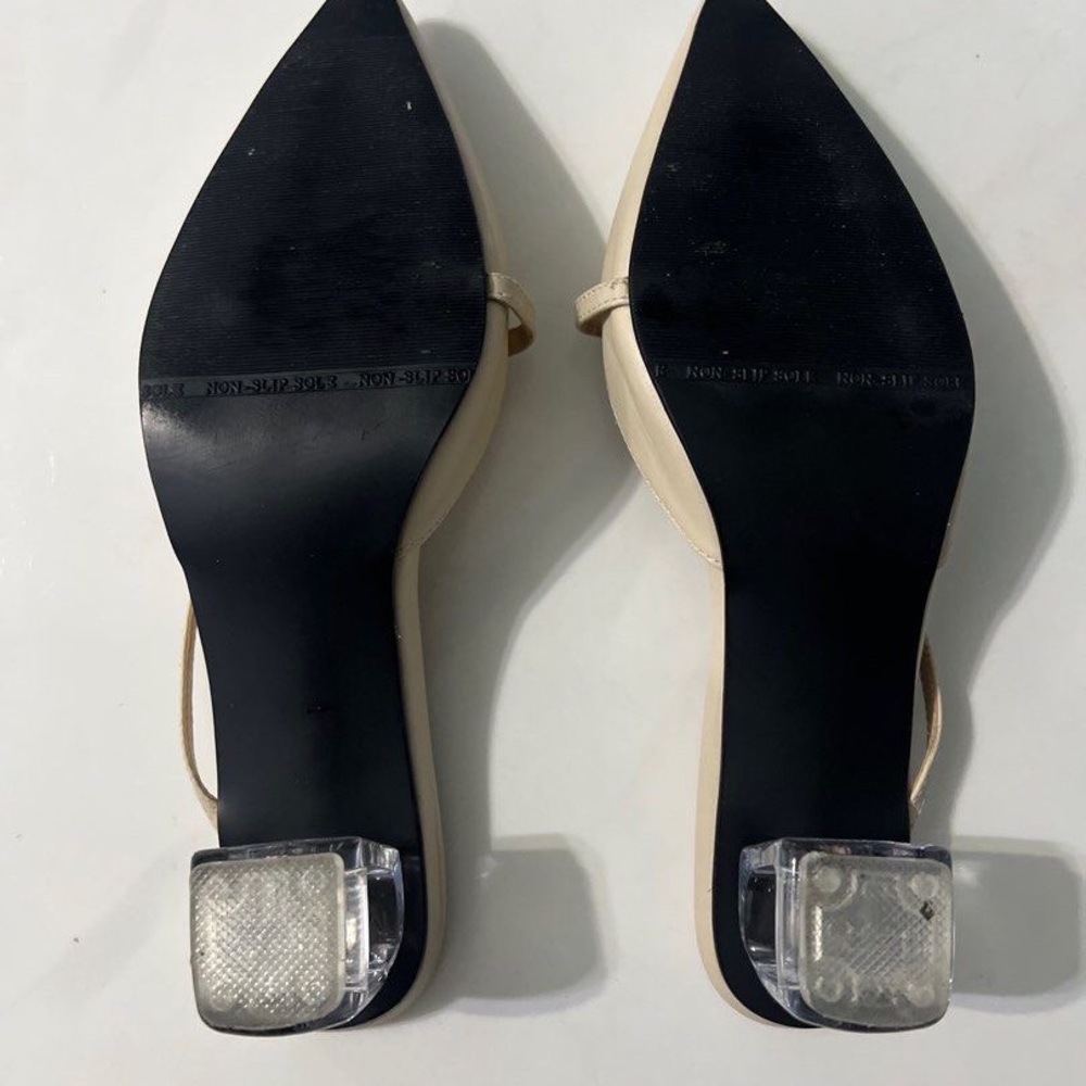Savane Beige Block Heel Sandals - Picture 3 of 4